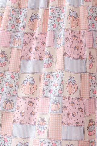 Pink pumpkin ruffle dress