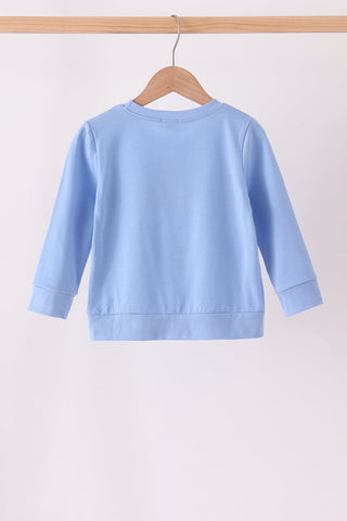 Blue Milk Cookies Embroidery Top
