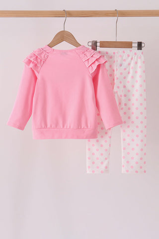 Pink Milk Cookies Ruffle Set