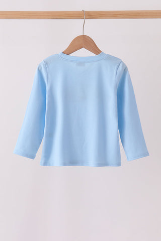 Blue Turkey Embroidery Top