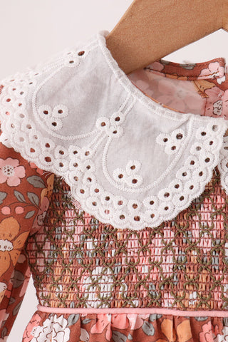 Floral Smocked Lace Bubble