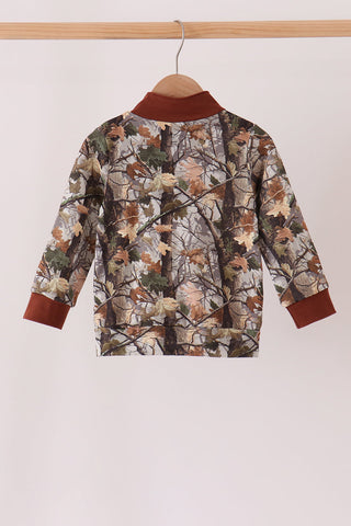 Camouflage tree pullover