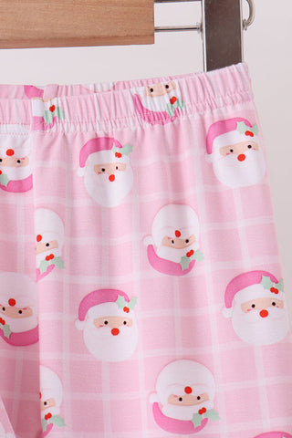 Pink Santa Bamboo Pajama Set