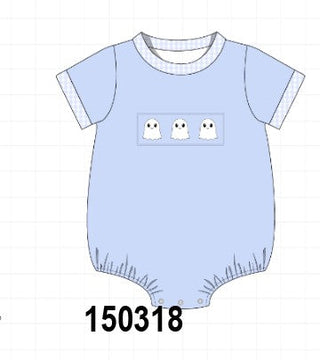 Blue ghost embroidery bubble