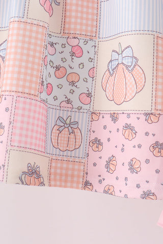 Pink pumpkin ruffle pants set