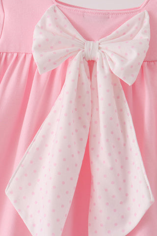 Pink nutcracker embroidery ruffle dress