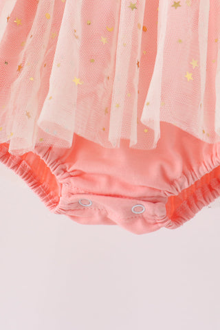 Pink gingerbread sequin tulle bubble