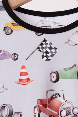 Black Racing Bamboo Pajama Set