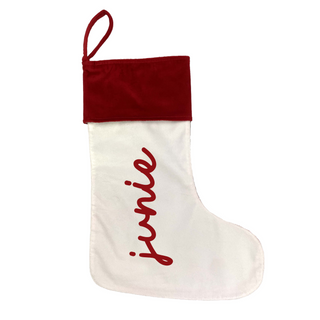 Red and White Christmas Stocking - Personalized Stockings