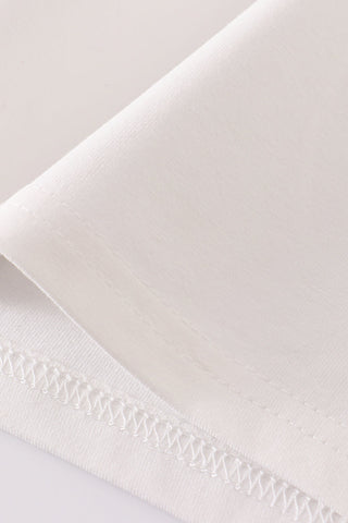Cream blank basic t-shirt Adult Kids and baby bubble