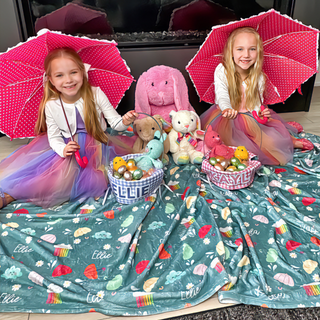 Personalized Easter Blanket - Spring Showers Design