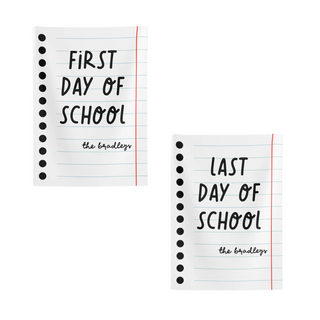 Personalized First Day of School and Last Day of School Photo Prop Banners Set - Custom Sign