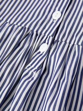 Girls Baseball Team Outfit – Striped Ruffle Sleeve Dress with Ball Design