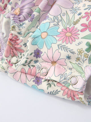 Girls Pink Floral Sleeveless Baby Girls Romper