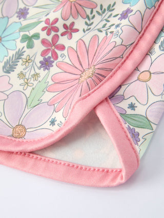 Girls Pink Floral Sleeveless Vest Top and Shorts Set