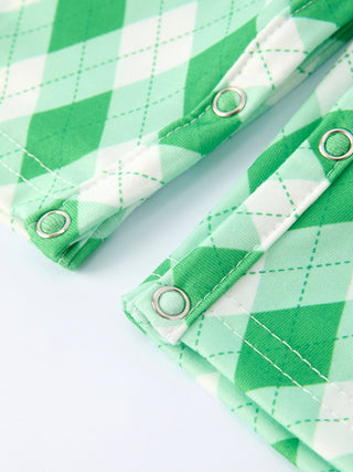 Spring Golf Embroidered Baby Boys Smocked Romper