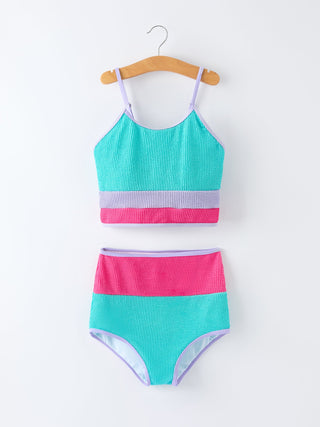 Mommy me "Blue and Red Stripes" Women's Swimsuit