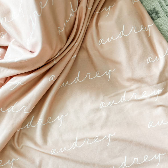 Personalized Name Jersey Swaddle - Classic Name, With Font Preview