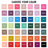 a color chart with the names of different colors
