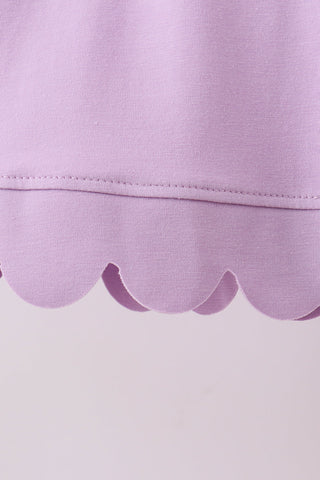 Lavender Scalloped Polo Set