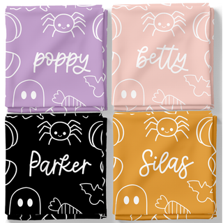 Halloween Doodles - Personalized Swaddle Blanket