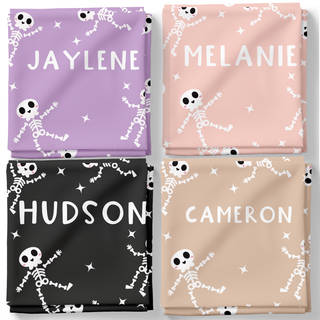 Skelly Dance Personalized - Personalized Swaddle Blanket