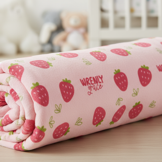 Strawberry - Personalized Name Blanket