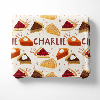 Thanksgiving Pie Personalized Name Blanket