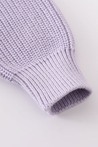 Hand Made Purple Bunny Sweater