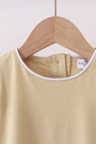 Honey Flutter Sleeve Scalloped Top