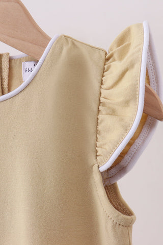 Honey Flutter Sleeve Scalloped Top
