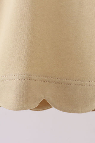 Honey Flutter Sleeve Scalloped Top