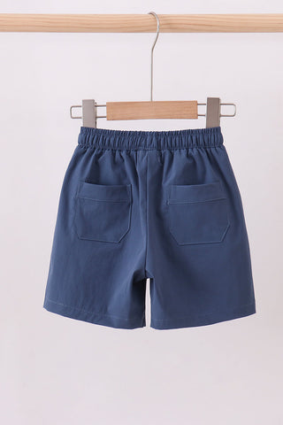 Boys Slate Blue Pocket Performance Shorts