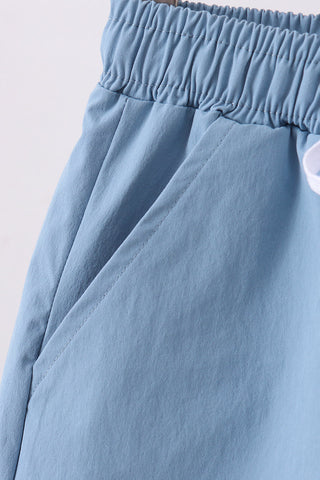 Boys Dusty Blue Pocket Performance Shorts
