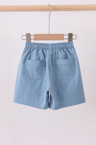 Boys Dusty Blue Pocket Performance Shorts