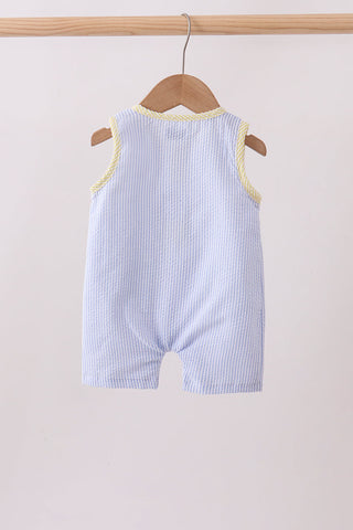 Blue seersucker pocket jonjon