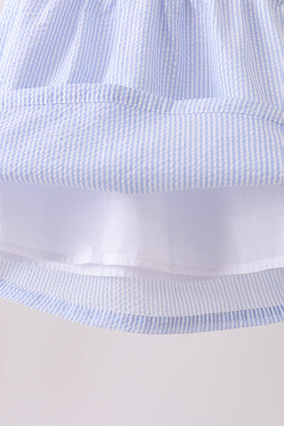 Colorblock ruffle shorts set