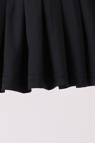 Black pleated skort