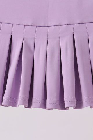 Purple pleated skort