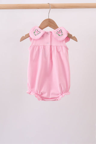 Pink Floral Embroidery Bubble