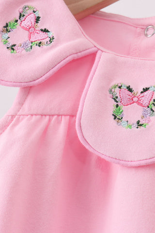 Pink Floral Embroidery Bubble