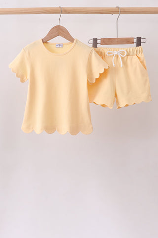 Buttercup Scalloped Shorts Set