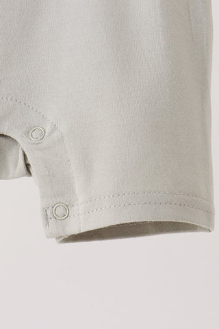 Gray Scarecrow Embroidery Romper