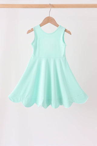 Mint Scalloped Dress