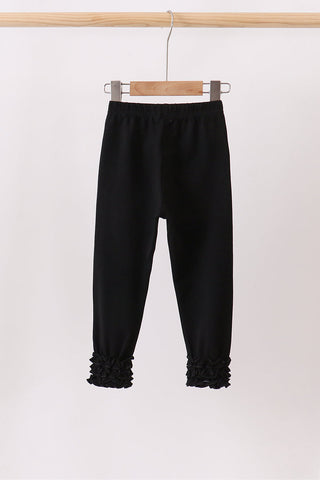 Black icing ruffle pants