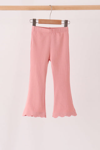 Pink scalloped bell pants
