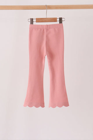 Pink scalloped bell pants