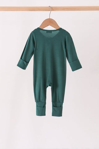 Forest zipper bamboo romper