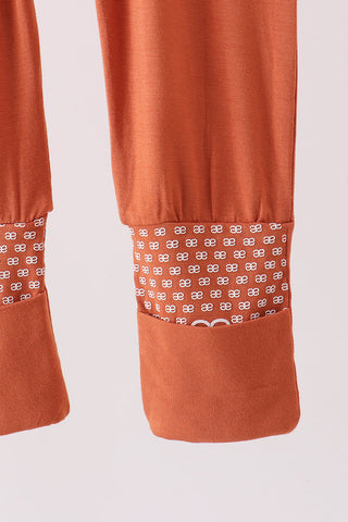 Caramel zipper bamboo anti-slip romper