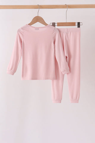 Pink bamboo pajama set – view 6